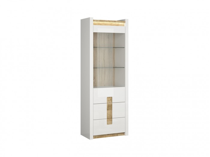Висок шкаф/витрина REG 1W2S ALAMEDA