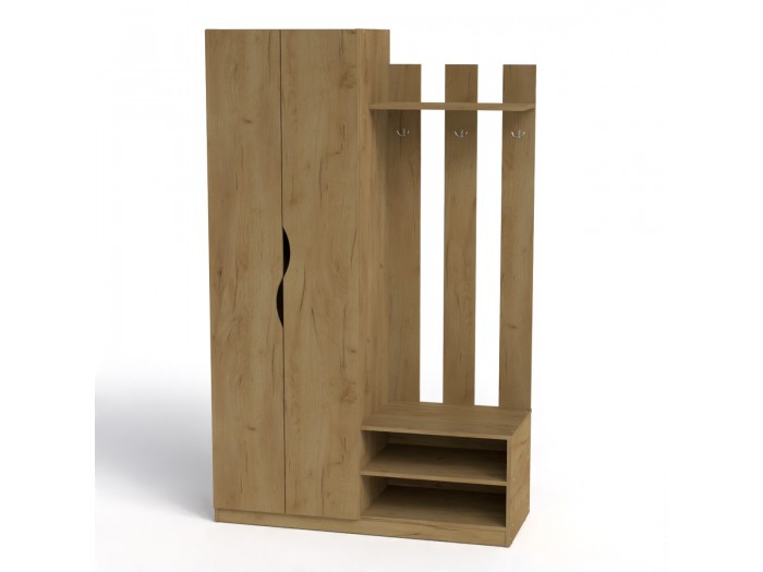 Портманто Компанит НИНА (дъб крафт златен)